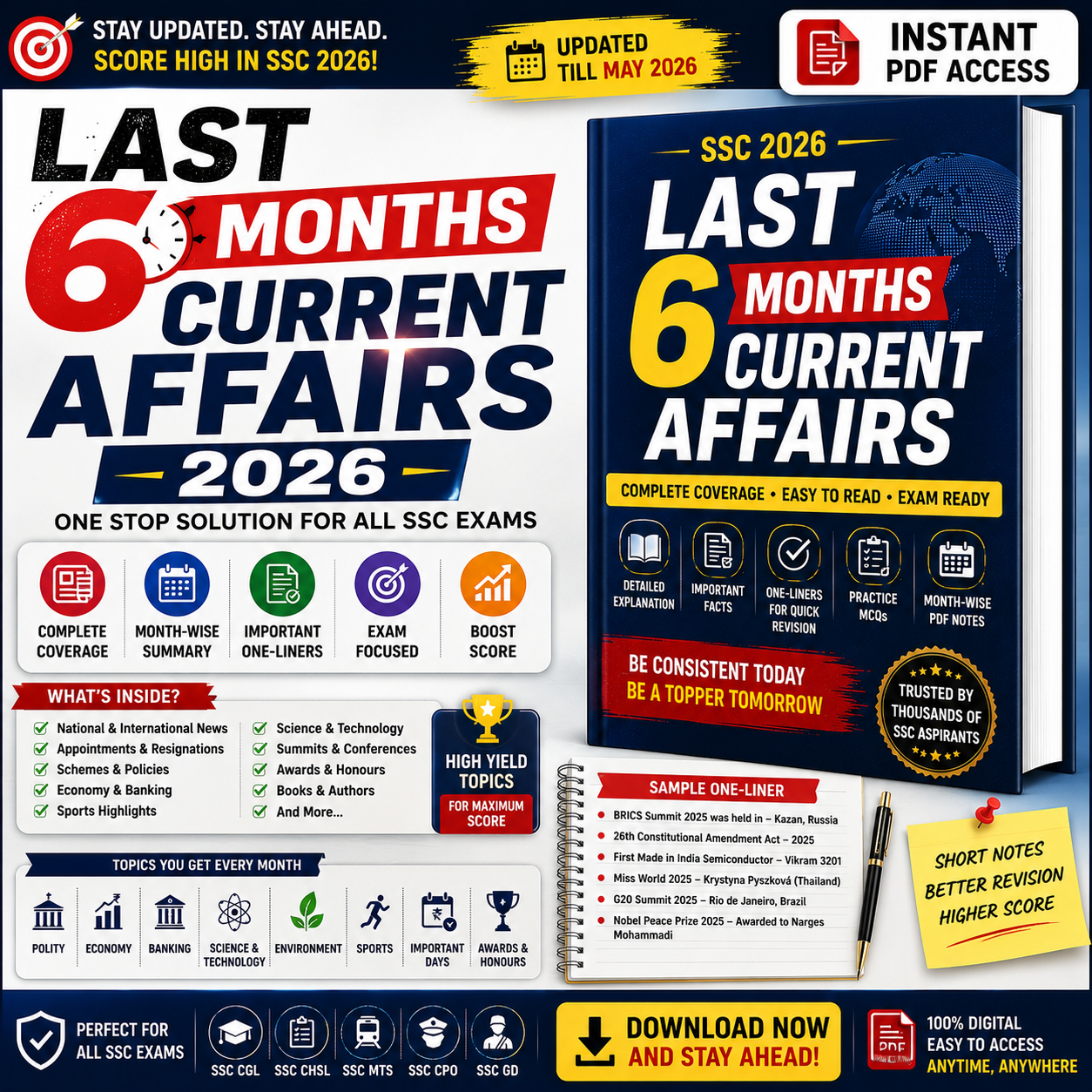 Last 6 Months Current Affairs 2026