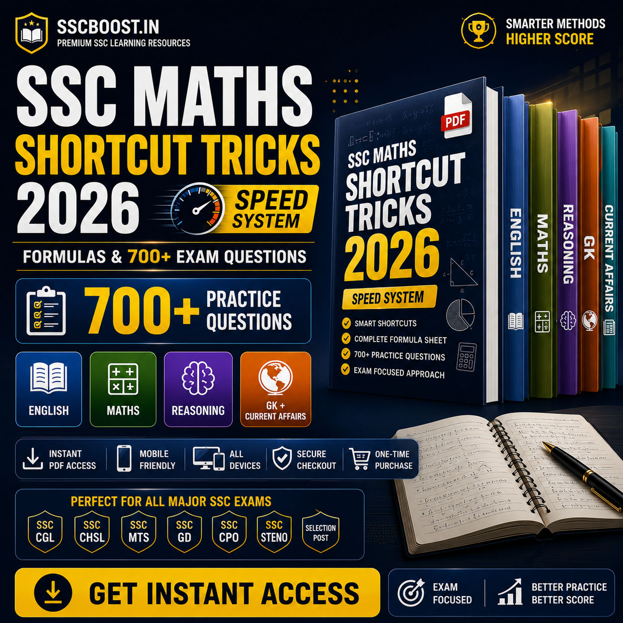 SSC Complete Preparation System 2026 – 5 Subject Bundle | 3,050+ Questions | Instant PDF [Premium]